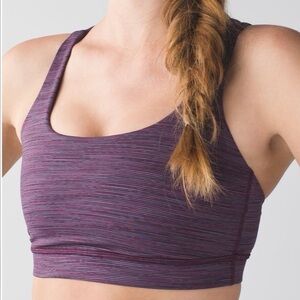 Purple Heathered Lululemon Energy Bra